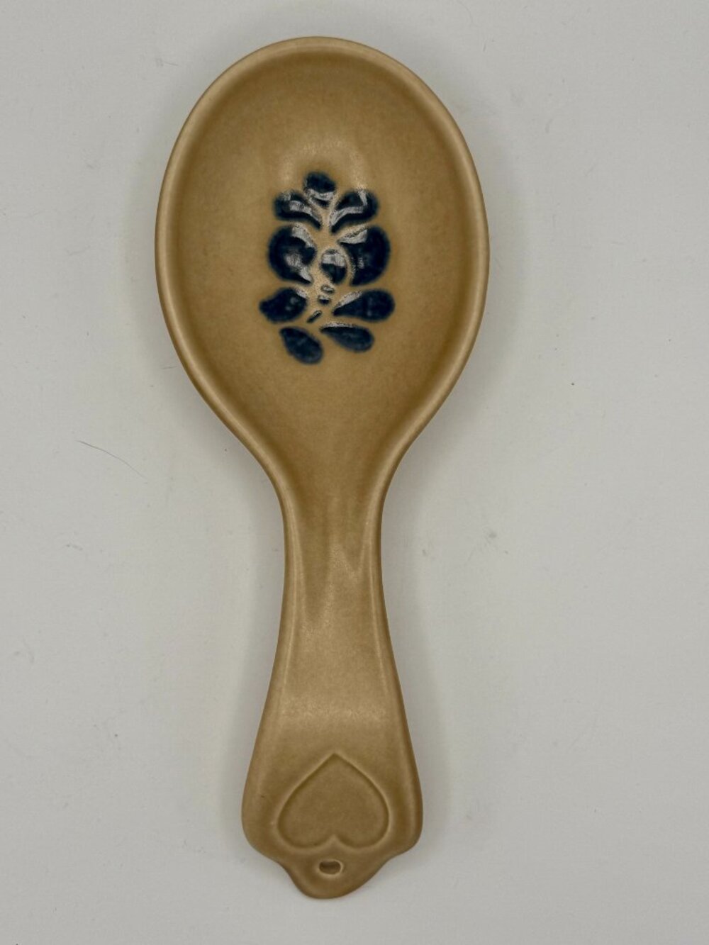 Pfaltzgraff FOLK ART Spoon Rest 9.5 Inch w/ Heart 1980s USA Excellent Cond.
